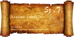 Szalma Tamás névjegykártya